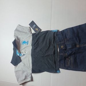 U.S. Polo Assn. size 12 months NWT set of Polo and Jeans